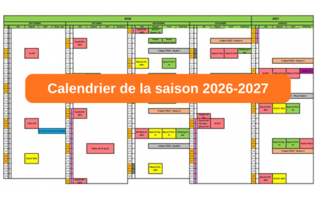 Calendrier des compétitions 2026 - 2027 : à vos marques